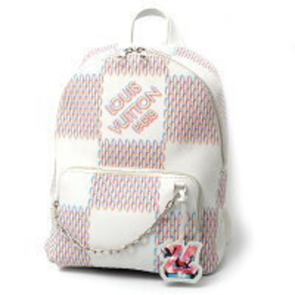 Louis Vuitton Damier Spray Racer Backpack White Multicolor